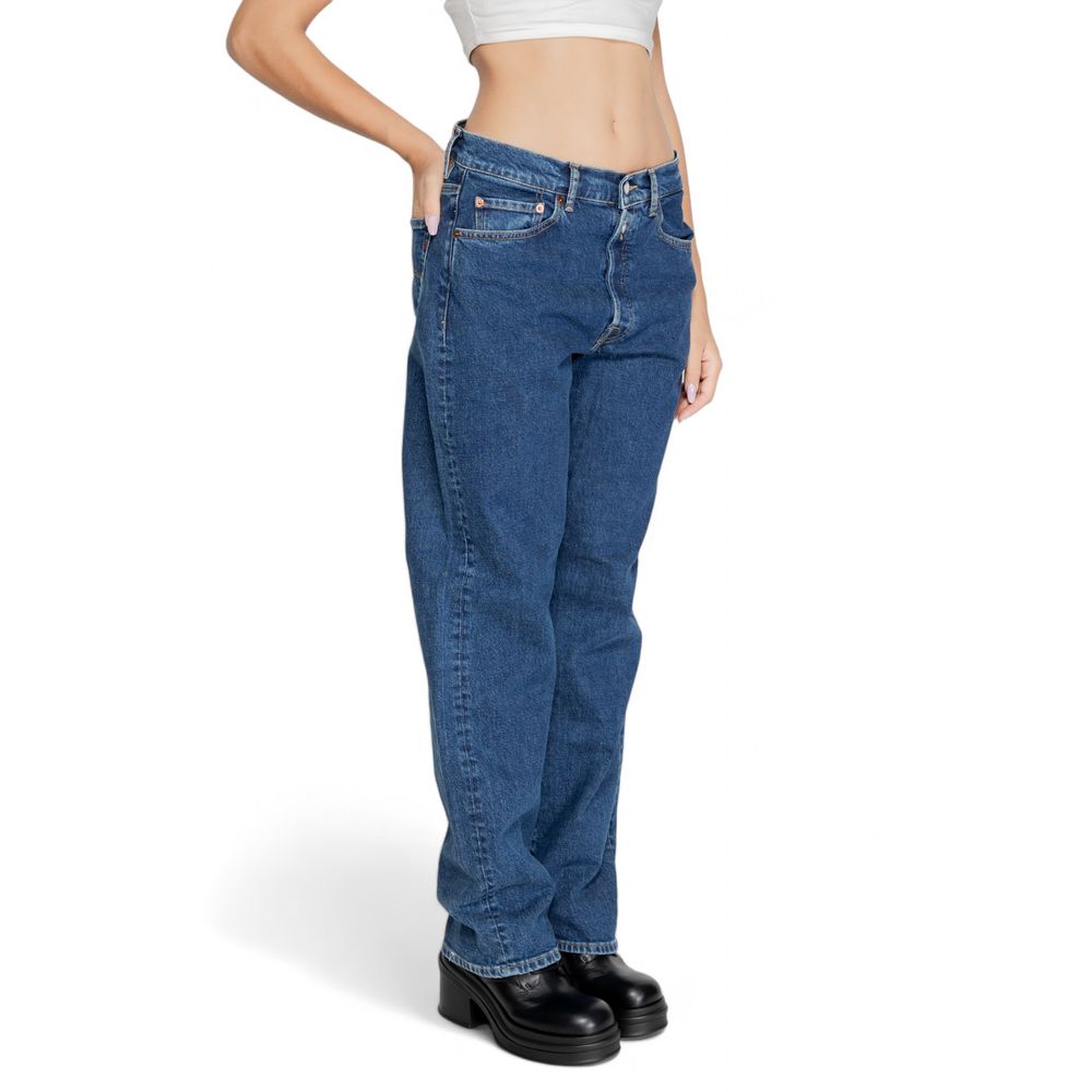 Blue Cotton Mom Jeans