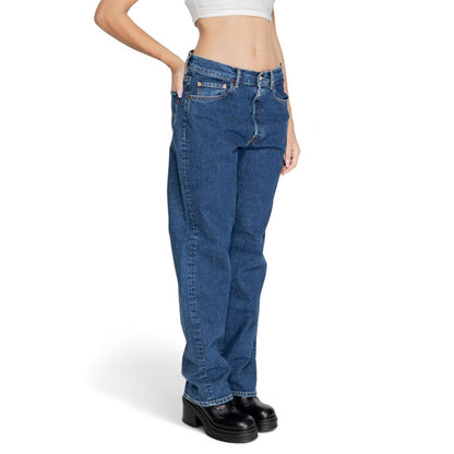 Blue Cotton Mom Jeans
