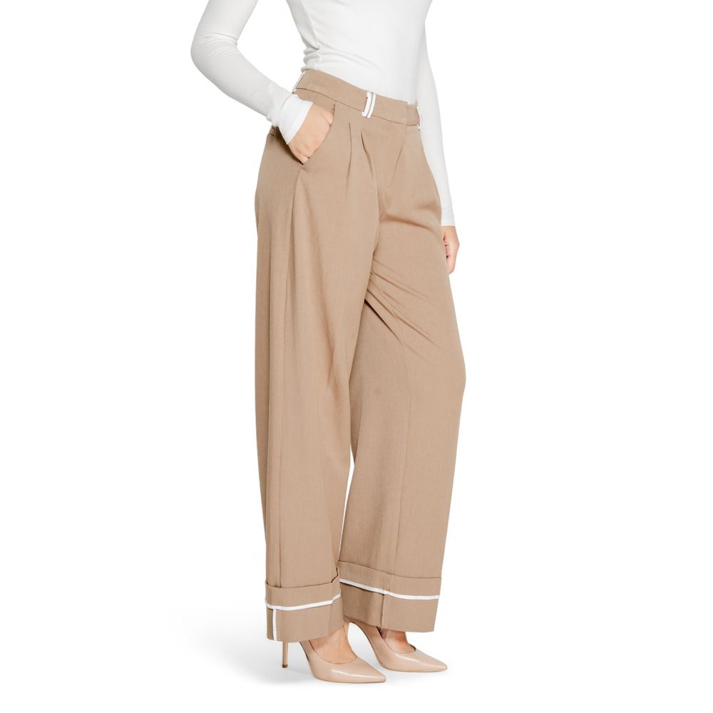 Brown Recycled Polyester Casual Pants