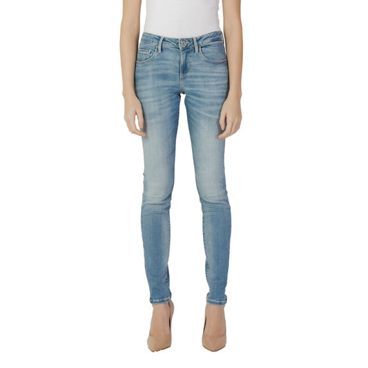 Blue Cotton Skinny Jeans