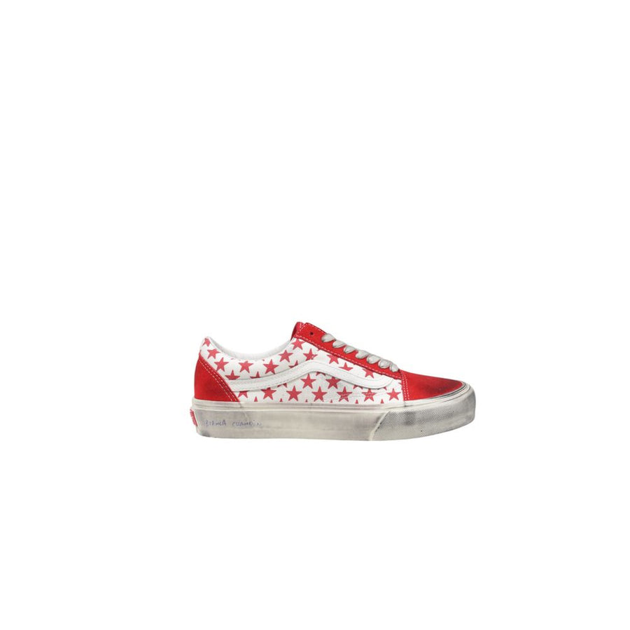 Red Suede Leather Low Top Sneakers