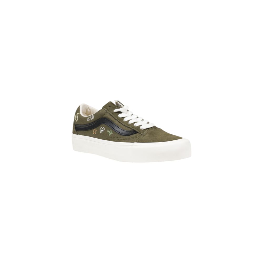 Green Leather Low Top Sneakers