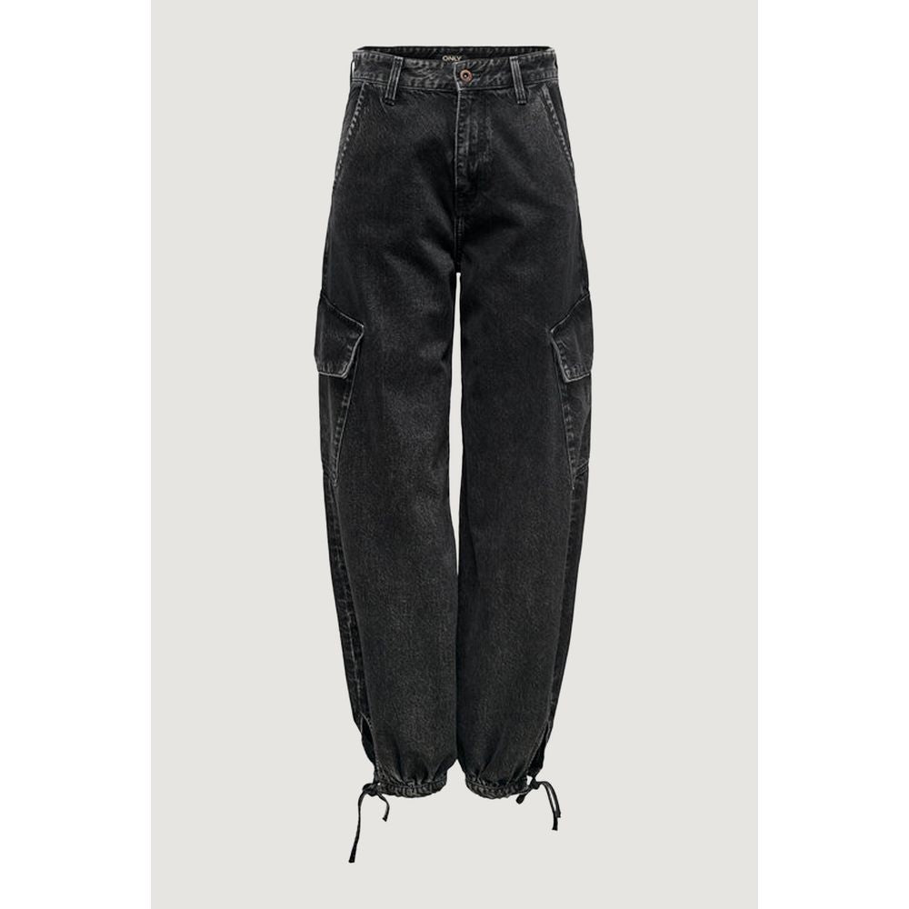 Black Cotton Boyfriend Jeans