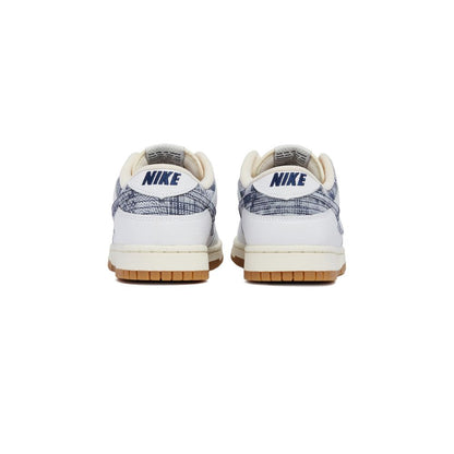 Blue Leather Low Top Sneakers