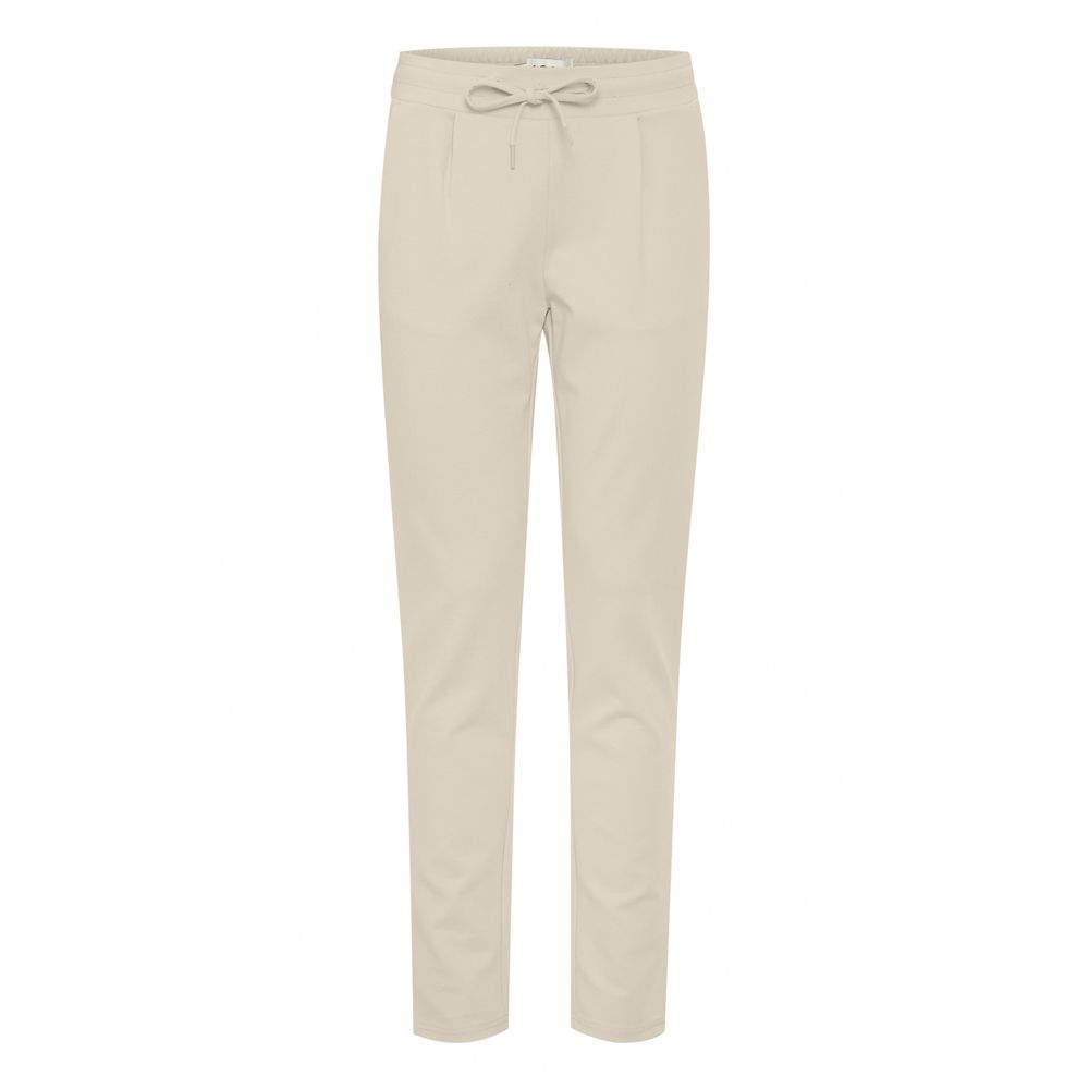 Beige Polyester Pants