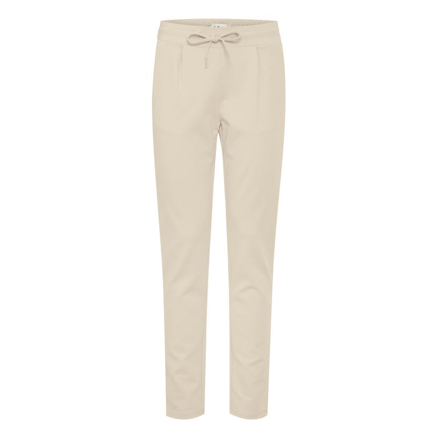 Beige Polyester Pants