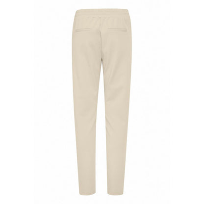 Beige Polyester Pants