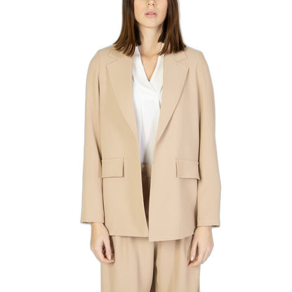 Beige Polyester Blazer