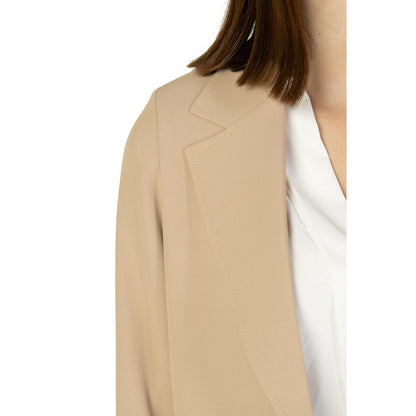 Beige Polyester Blazer
