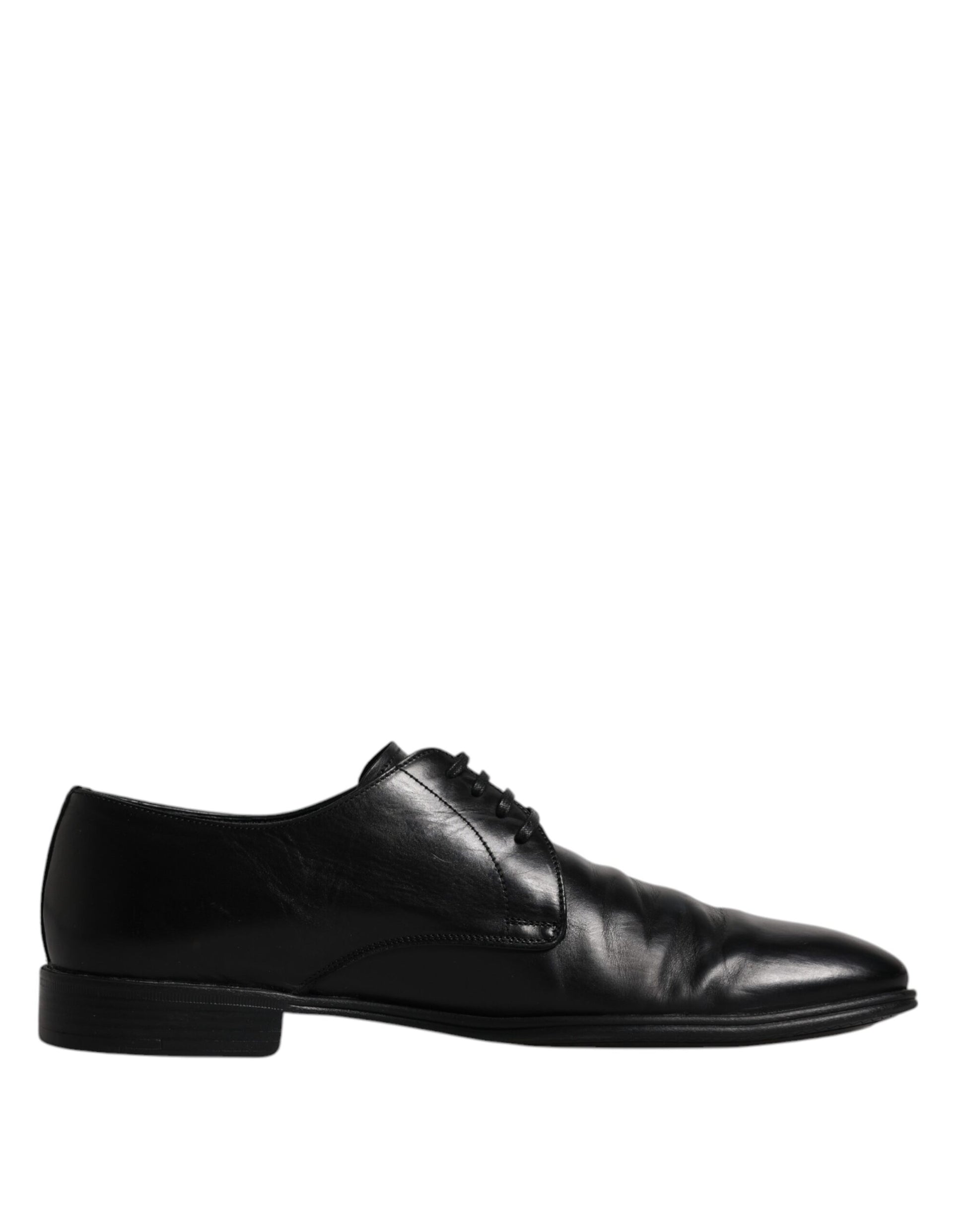 Black Leather Lace Up Men Derby Formal Shoes