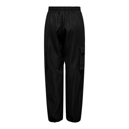 Black Cotton Cargo Pants
