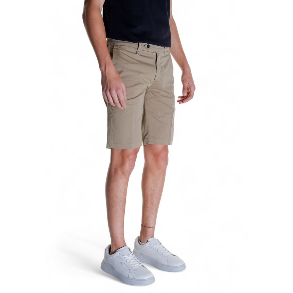 Beige Cotton Bermuda Shorts