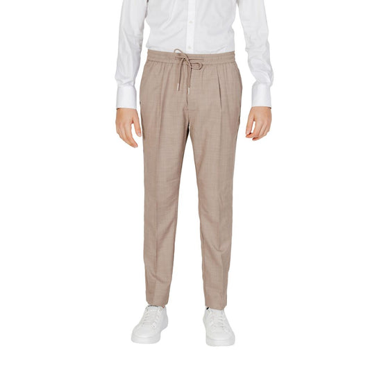Beige Polyester Pant