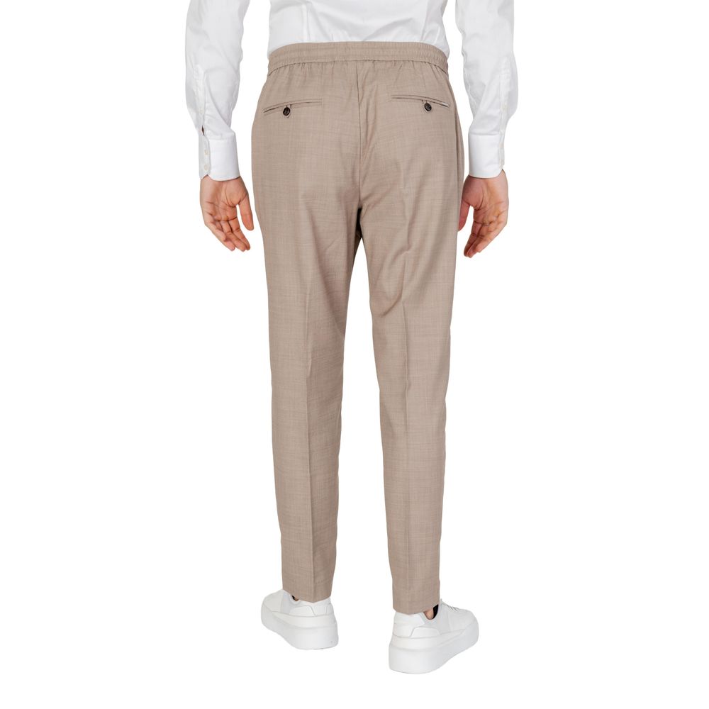 Beige Polyester Pant