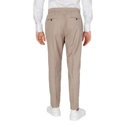 Beige Polyester Pant