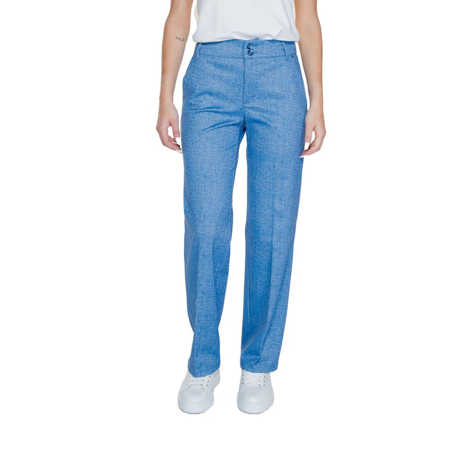 Blue Polyester Pant