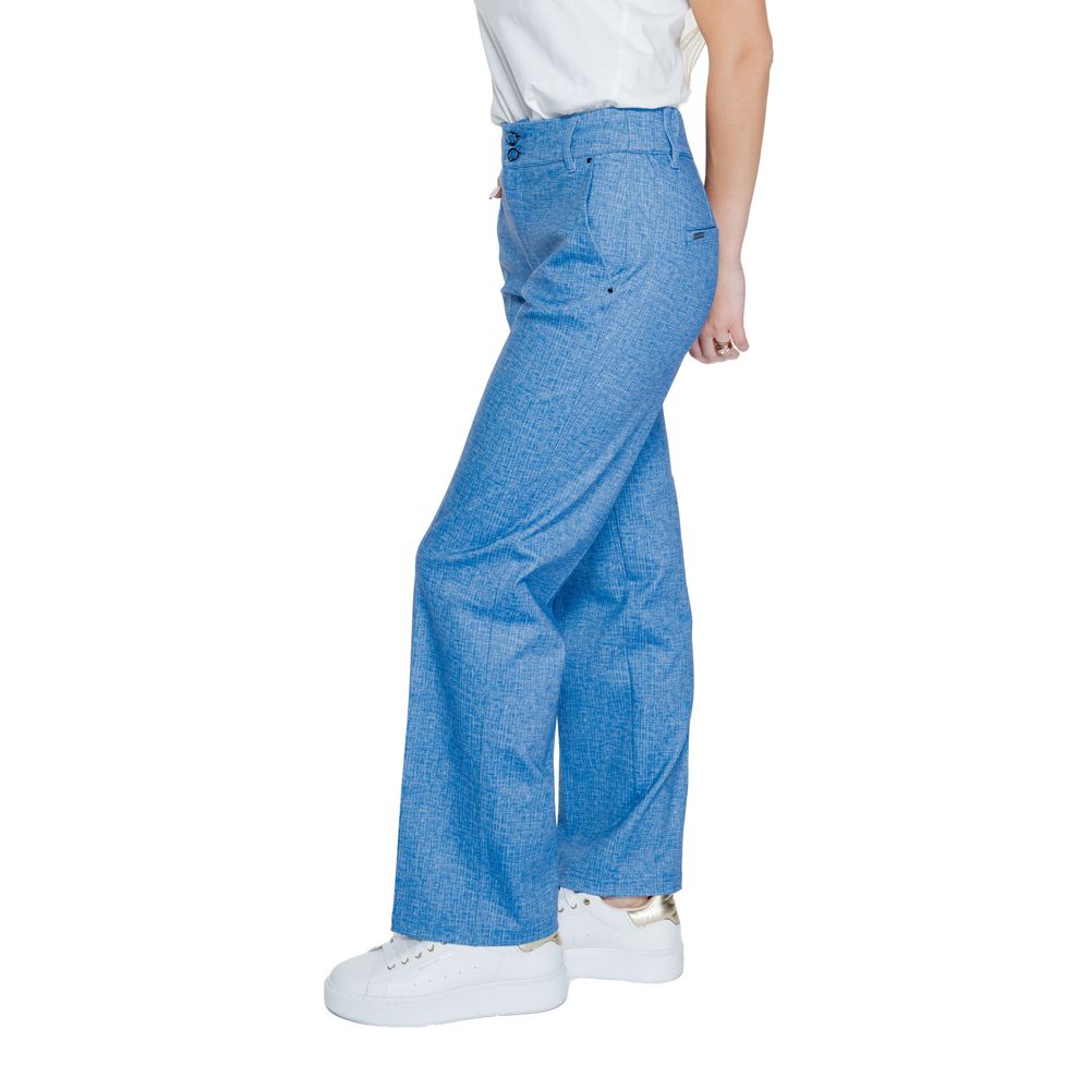 Blue Polyester Pant
