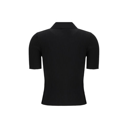 Black Viscose Polo Shirt