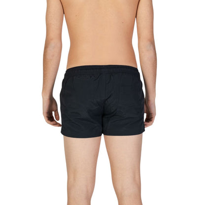 Black Polyester Swim Shorts