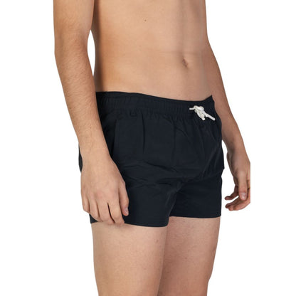 Black Polyester Swim Shorts