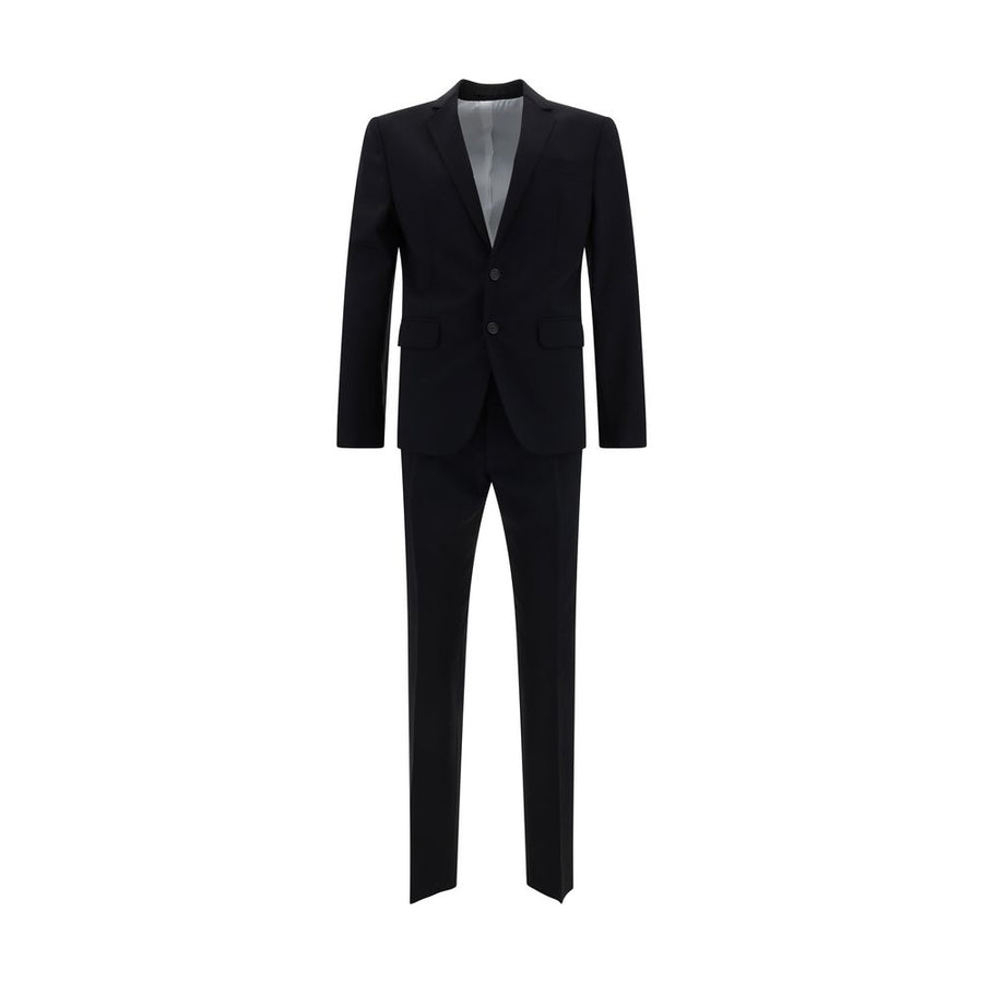 Blue Fleece Wool Two-Piece Suit