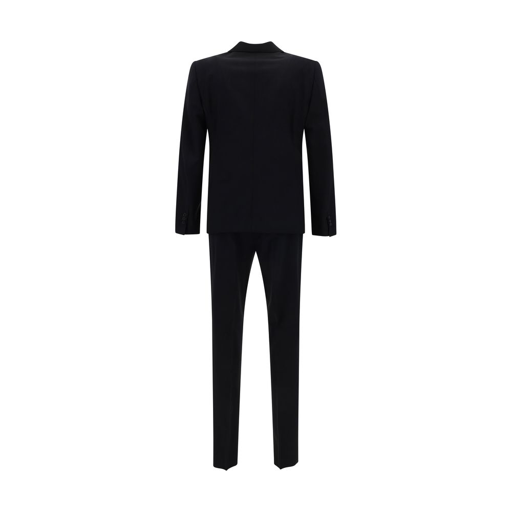 Blue Fleece Wool Two-Piece Suit