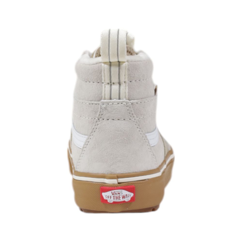 Beige Leather High Top Sneakers