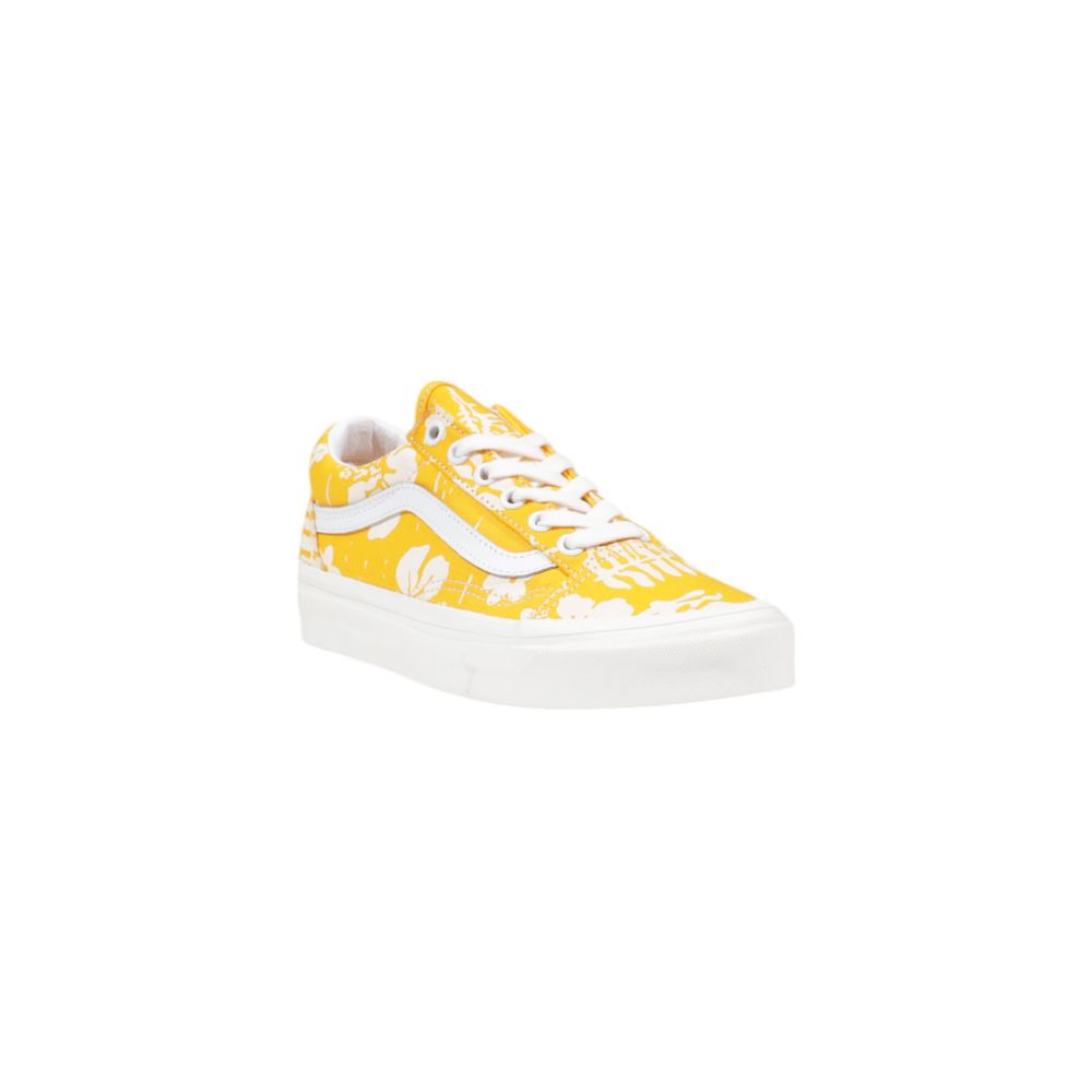 Yellow Fabric Low Top Sneakers