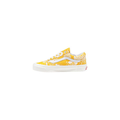 Yellow Fabric Low Top Sneakers