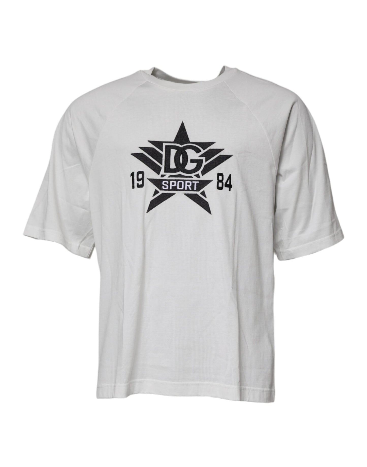 White DG Sport Crew Neck Short Sleeve T-shirt