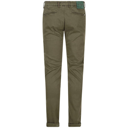Green Cotton Men Chino Pants