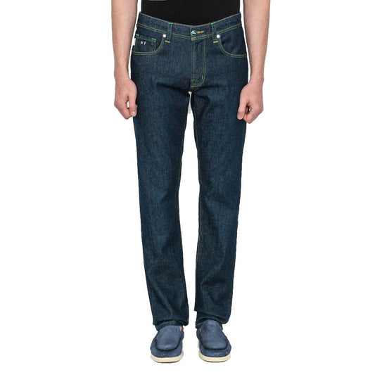 Blue Cotton Men Jeans