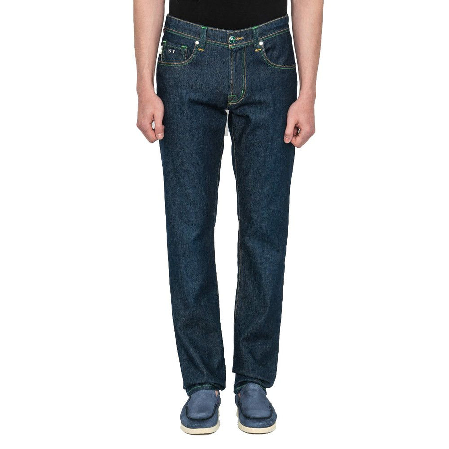 Blue Cotton Men Jeans