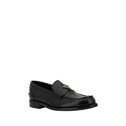 Black Calf Leather Bos Taurus Slip-On Loafers