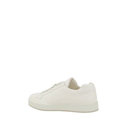 White Rubber Low Top Sneakers