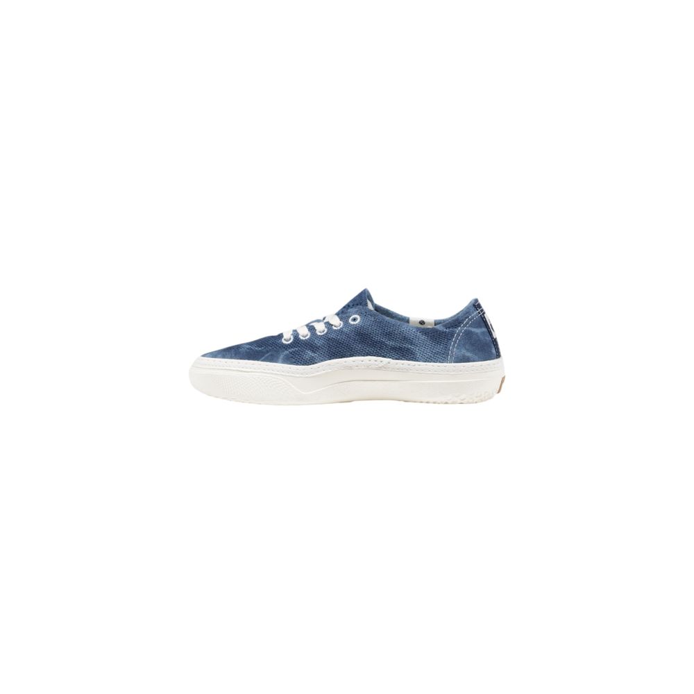 Blue Fabric Low Top Sneakers