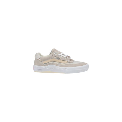 Beige Suede Leather Athletic Sneakers
