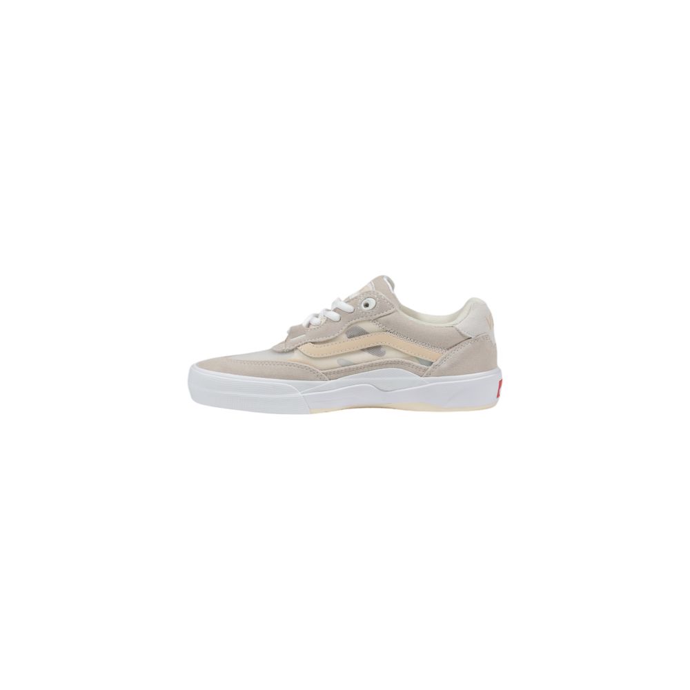 Beige Suede Leather Athletic Sneakers