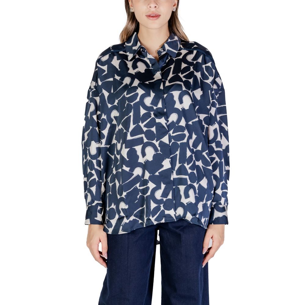 Blue Polyester Blouse