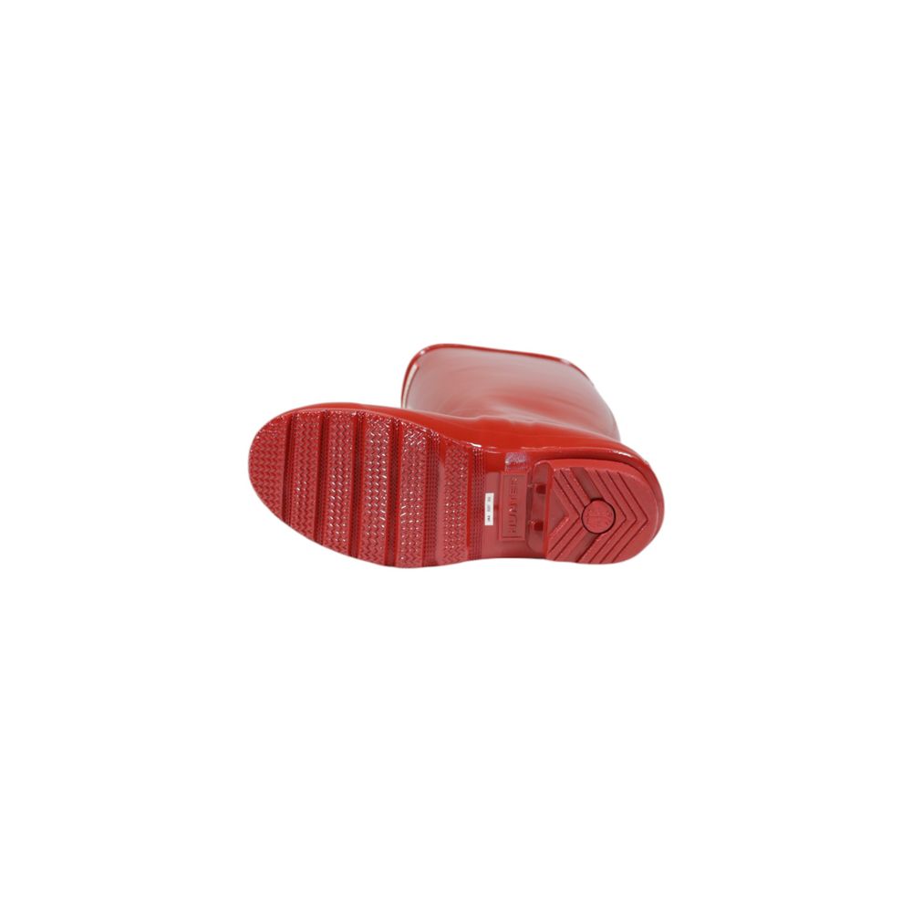 Red Recycled Polyester Ankle Boots