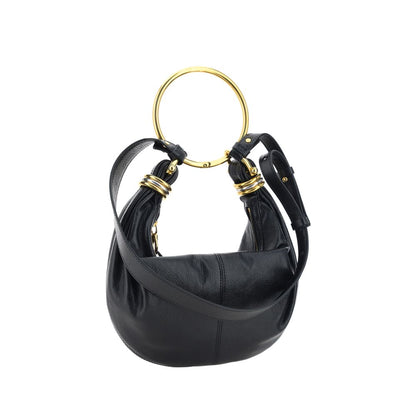 Black Calf Leather Bos Taurus Handbag