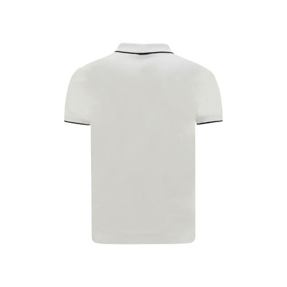 White Elastane Polo Shirt