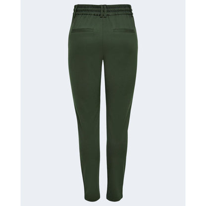 Green Viscose Casual Pants