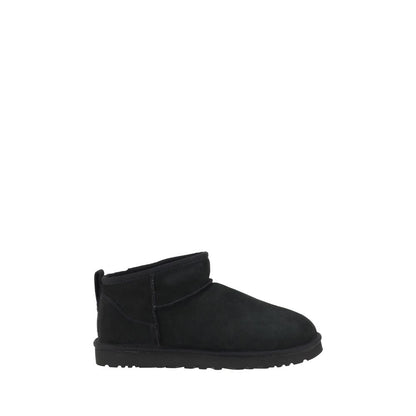 Black Goatskin Ankle Boots