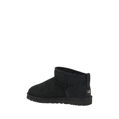 Black Goatskin Ankle Boots