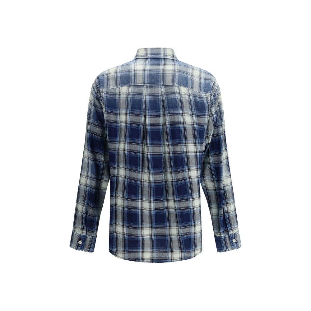 Blue Cotton Pattern Shirt