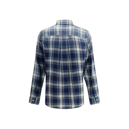 Blue Cotton Pattern Shirt