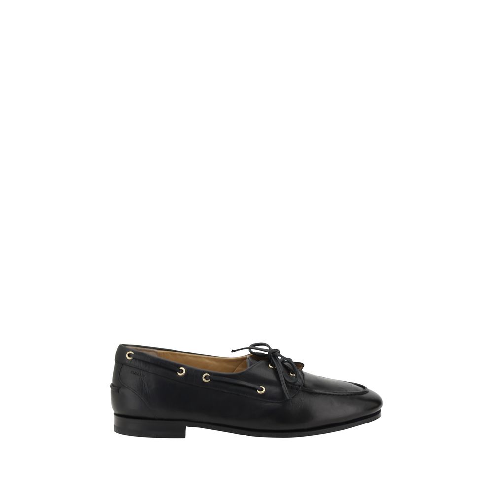 Black Calf Leather Bos Taurus Slip-On Loafers