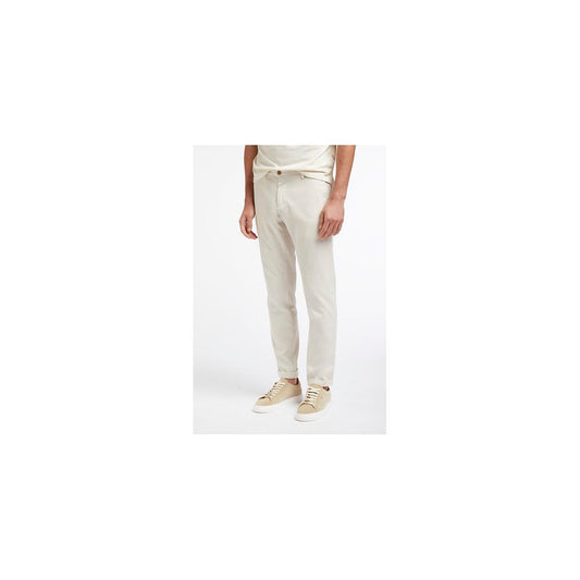 Beige Cotton Men's Pant