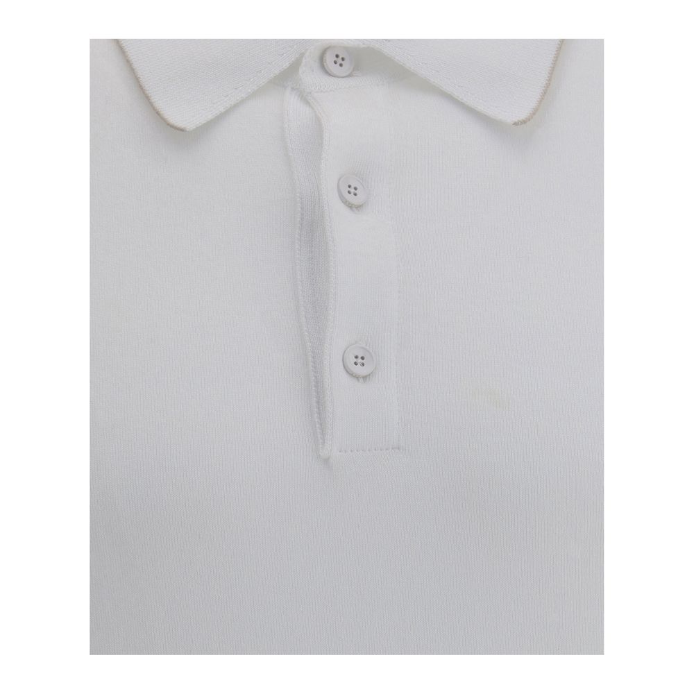 White Cotton Polo Shirt